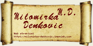 Milomirka Denković vizit kartica